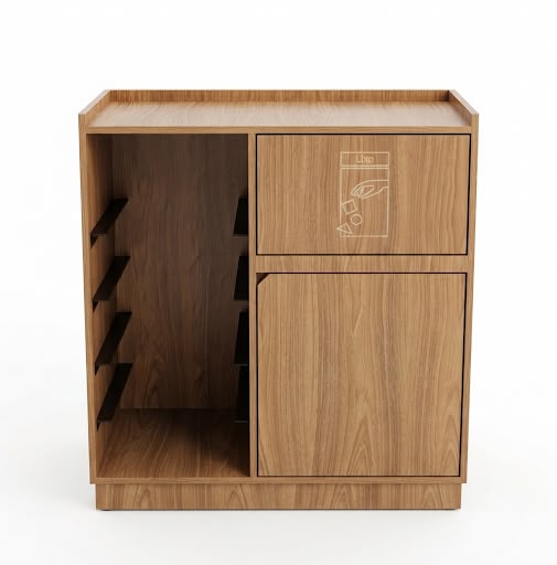 Lixeira Clean com Porta Bandejas